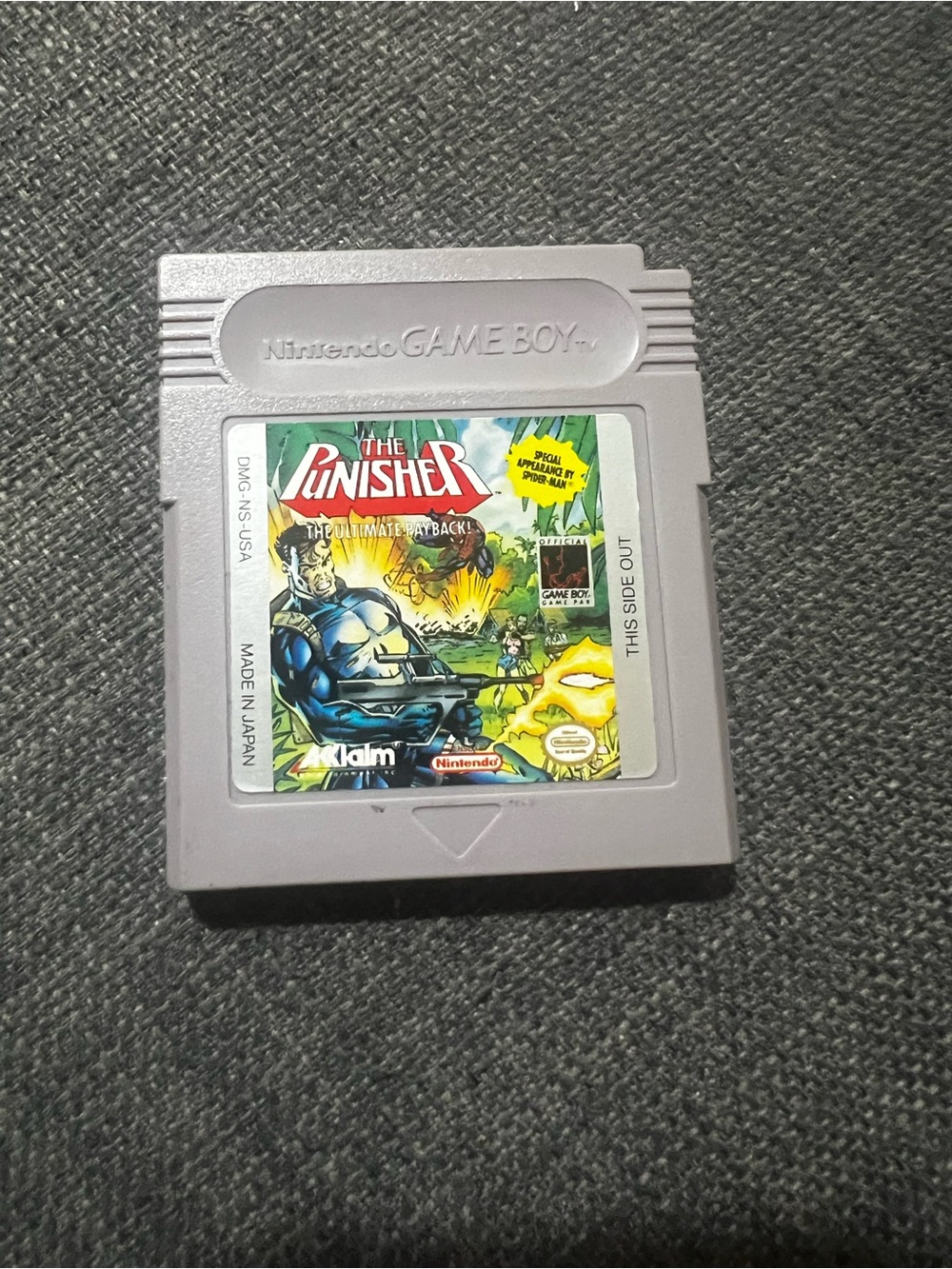 Nintendo Game Boy Cartridge The Punisher - Gray